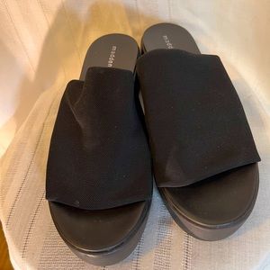 Steve Madden Black Slide Sandals